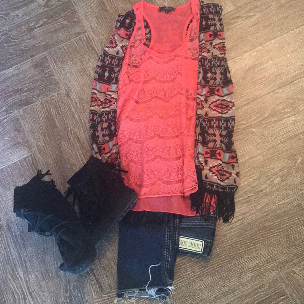 Selling this tank and kimono as a set!